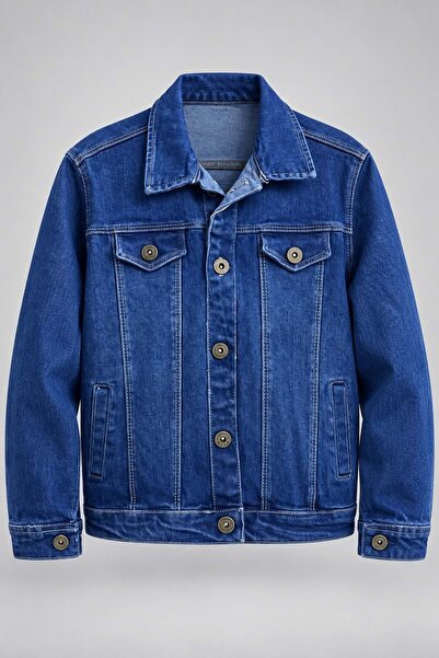 Mnk Baby&Kids Erkek Çocuk Jeans Ceket M00869 MAVİ