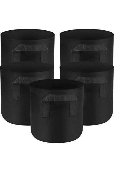 Generic 5 Pack 10 Gallon Potato Grow Bags With Flap Windows and Handles for G...