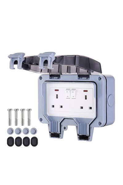 Generic مقابس خارجية، مقبس طاقة مقاوم للماء IP66، منافذ كهربائية جدارية مع غط...