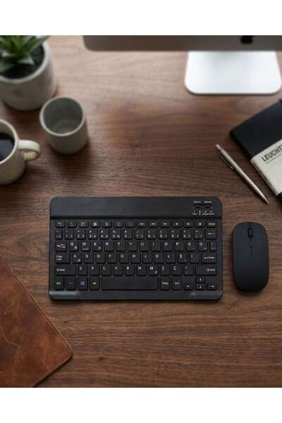 BİN1ÇEŞİT Wireless Klavye Mouse Seti Bluetooth Bağlantılı İnce Tasarım Sessiz Kullanım