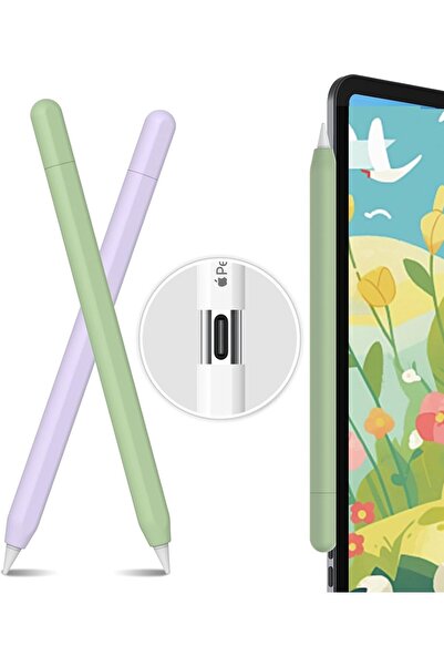 Generic غطاء حماية لقلم أبل (USB-C) إصدار 2023، عبوة من قطعتين، غطاء سيليكون ...
