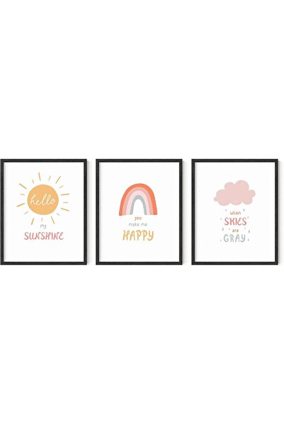 Generic Nursery Posters and Rainbow Wall Decor Set of 3 Rainbow Wall Art for ...
