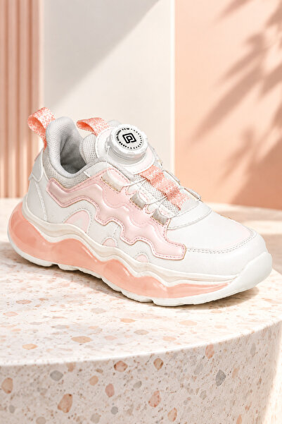 ByCukurovaFrango Pp-6580 2362 Filet Girl's Cream Powder Smart Lace-Up Casual ...