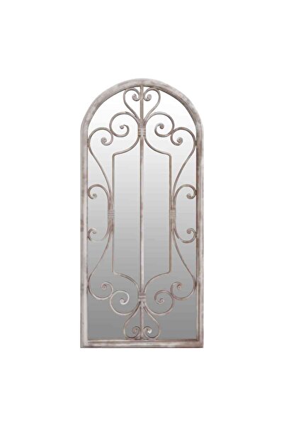 Syfax Oglinda de gradina, nisipiu, 100x45 cm, fier, uz exterior