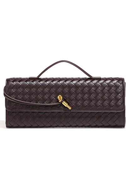 Generic Suede Woven Evening Clutch Purses Women Crossbody Shoulder Hobo Handbag