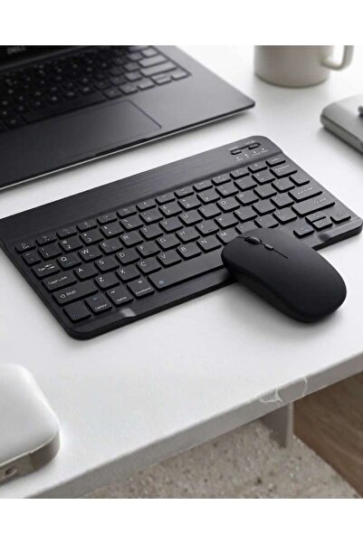 BİN1ÇEŞİT Kablosuz Bluetooth Klavye Mouse Seti Wireless Sessiz İnce Tasarım Çoklu Uyumlu