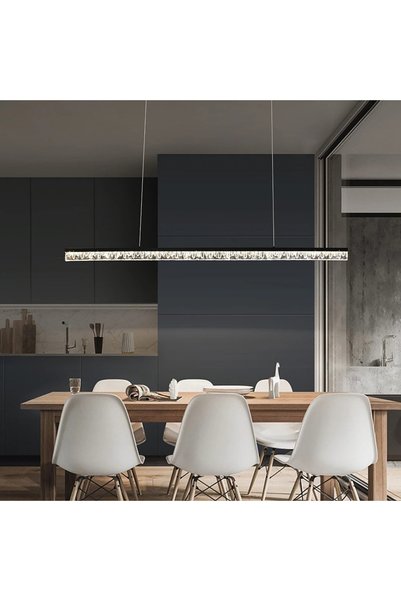 Generic Brand Modern Black Led Chandelier 25W Ha/D6003/1.2M/Bk+3C