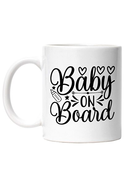 INOVATIX Cana alba personalizata, care indica faptul ca e un bebelus la bord ...