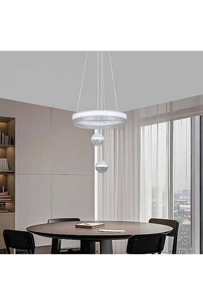 Generic Brand ثريا مودرن أبيض LED 75 واط HA/E6697/2WH+3CO