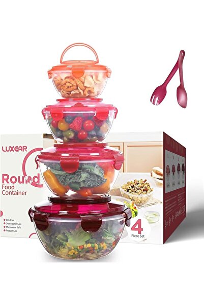 Luxear Luxier 4-1L 1.8L 3.2L 4.5L Food Storage Container Set Meal Prep Contai...