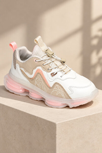 ByCukurovaFrango Pp-3624 2415 Filet Girl's Cream Powder Daily Sports Shoes