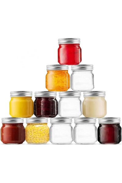 Generic 4 Pack Small Mason Jars 8 oz, Half Pint Canning Jars, 6 Split-Type Li...