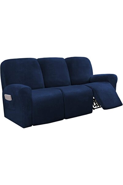 Generic Velvet 8-Pieces Recliner Sofa Covers Stretch Reclining Couch Covers f...