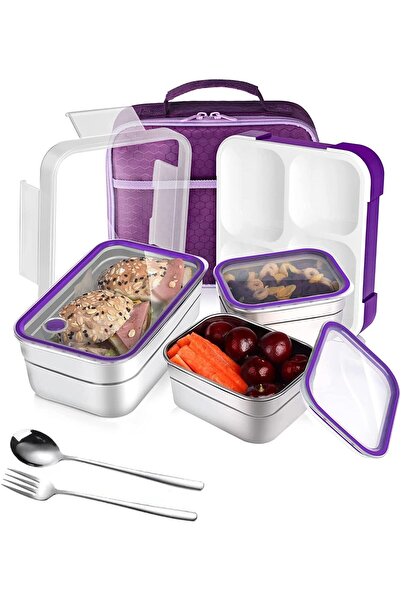 Generic Stainless Steel Lunch Box for Kids Adults,Insulated Bento Lunch Box w...