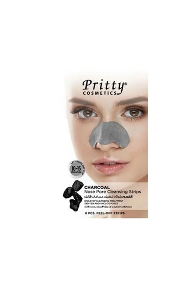 Pritty شرائط تنظيف مسام الأنف بالفحم - 6 شرائط