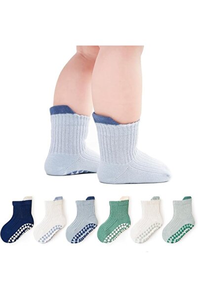 Generic 5 أزواج من جوارب الأطفال المضادة للانزلاق، جوارب مضادة للانزلاق للأول...