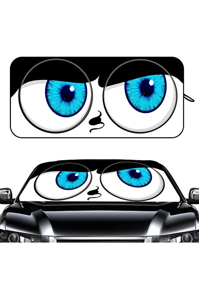 Generic Car Windshield Sun Shade, Foldable Funny Vehicle Front Window Shield ...