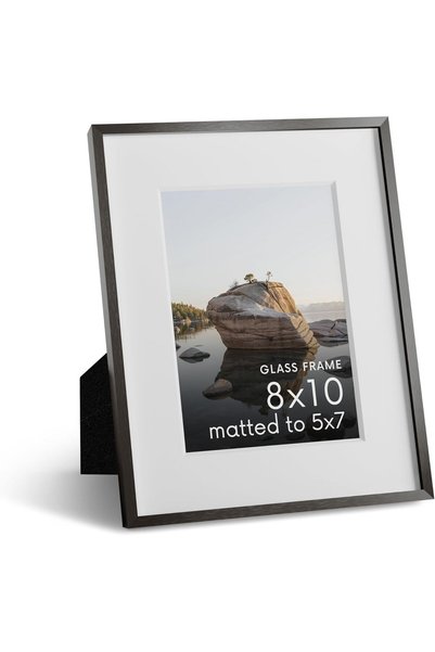 Generic Metal Picture Frame 8x10 Modern Aluminum Photo Frames with Mat, Light...