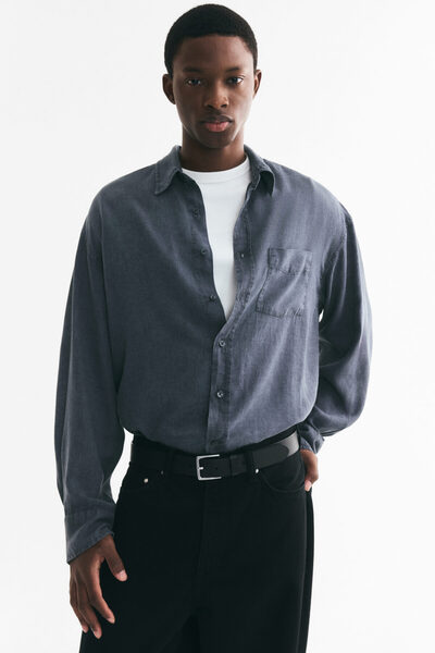 H&M Keten Karışımlı Gömlek Relaxed Fit