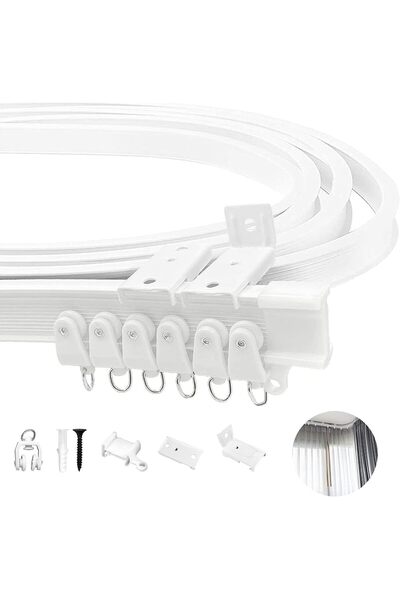 Generic Flexible Bendable Ceiling Curtain Rail,3 Meters Curved Curtain Rail, ...