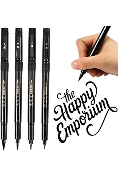 Generic Calligraphy Pen Refill Brush Calligraphy Pen for Lettering, 4 Size Bl...
