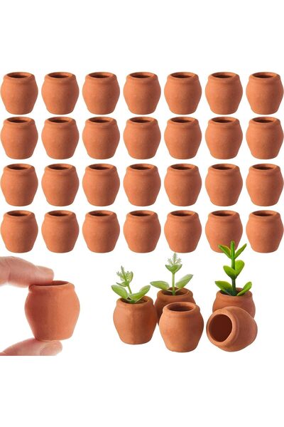 Generic 20 Pcs Small Mini Clay Pots Terracotta, Clay Small Flower Doll House ...