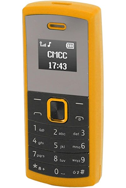 Generic أصغر هاتف محمول، هاتف GSM صغير الحجم BT للمنزل (أصفر)