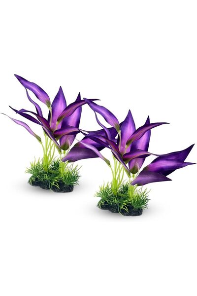 Generic Silk Plants for Betta Fish Tank, 10 Inch Silk Aquarium Plants for Aqu...