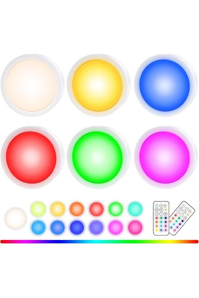 Generic أضواء بوك، أضواء LED قابلة لتغيير اللون بـ 13 لونًا تعمل بالبطارية، أ...