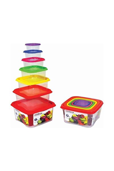 OEM Sidirela Δοχείο Φαγητού Πλαστικό Πολύχρωμο 7τμχ - Plastic Food Container ...