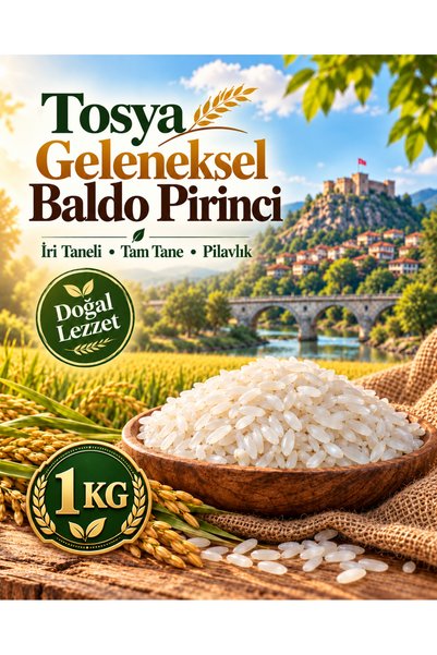 Genel Markalar Tosya Geleneksel Baldo Pirinci – Tam Tane Yöresel Pilavlık Pir...