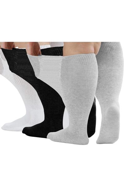 Generic 3 Pairs Wide Non Binding Socks for Men Women, Extra Long Loose Fit Ed...