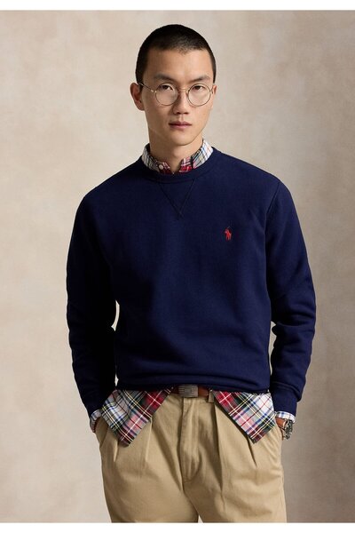 Ralph Lauren Blue Pony Nakışlı Yuvarlak Yaka Sweatshirt