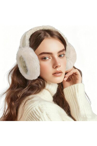 Generic Ear Muffs for Winter Women, Faux Fur Warm Earmuffs Foldable Cute Fuzz...