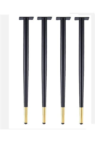 Generic 4 Metal Furniture Legs Round Conical Table Legs, Heavy Furniture Legs...
