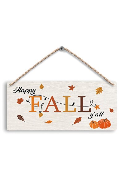 Generic Happy Fall Yall Autumn Hanging Wooden Signs 12x6, Fall Hanging Sign, ...