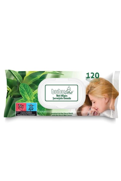 OEM Șervețele umede cu aloe vera&mentă, 120 buc