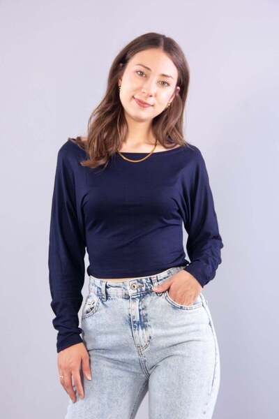 Mckanzie 6895 (n-2653) boat neck bat sleeve blouse