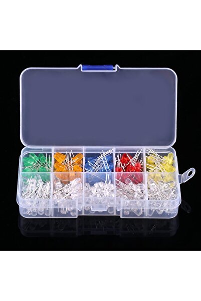 Generic 200Pcs 5mm Round LED Light LED, 5mm Emitting Diodes Yellow Red Blue G...