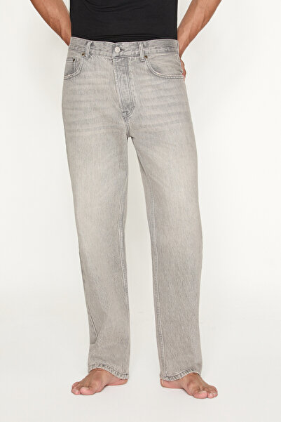 GRIMELANGE CARPE Erkek Straight Fit Gri Jeans