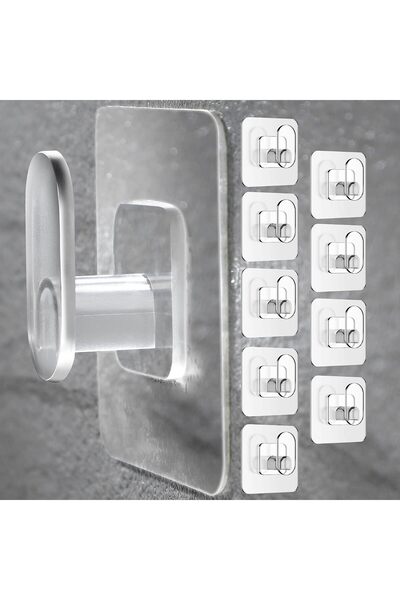 Generic Adhesive Towel Hooks, Heavy Duty Hooks For Hanging Clear Command No D...