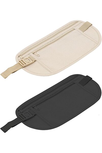 Generic 2 Pcs Money Belt Anti - Money Belt for Travel for Men Women Hidden, A...