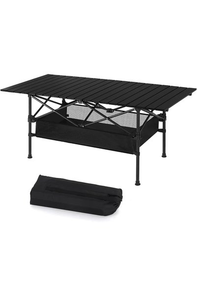 Generic Camping Tables,Outdoor Portable Tables (95 * 55 Black)