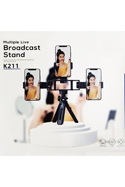 OEM Βάση στήριξης κινητού 3 θέσεων - Multiple live broadcast stand K211