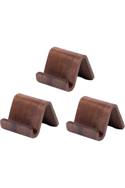 Generic Wooden Phone Stand Holder, Black Walnut, Desktop Mobile Phone Display...
