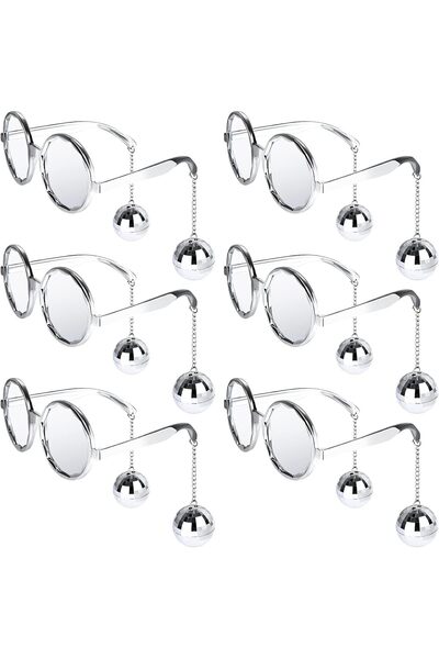 Generic Retro Disco Ball Glasses, 6 Pack Funny Party Sunglasses 70s Disco Gla...