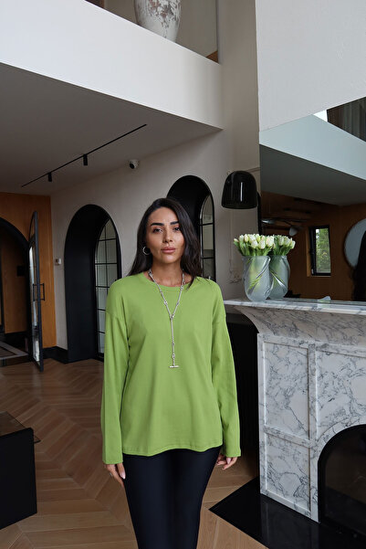Özge Özgenç Uzun Kollu Oversize Basic Sweat