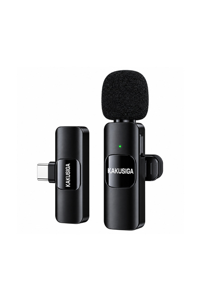 KAKUSİGA KSC-1879 Wireless Microphone Collar Style Lavalier Mic with Intellig...