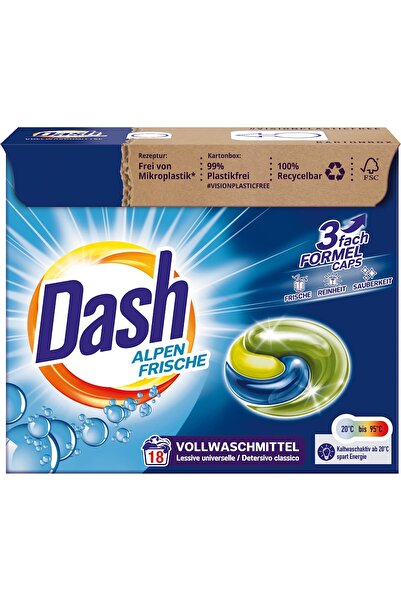 OEM Capsule detergent de rufe 3în1 Alpen Frische, 18 bucăți