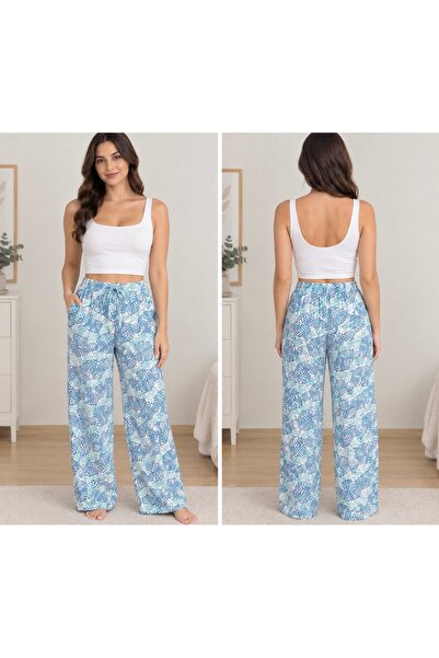 Ar-Me büyük beden pamuk penye esnek pijama desenli